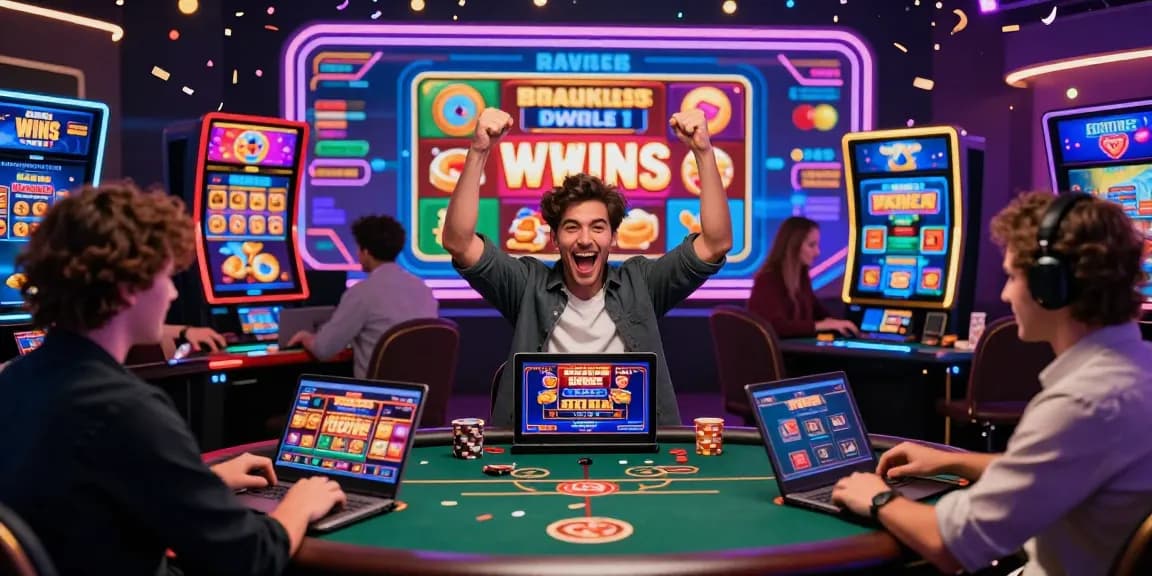 Migliori casino online non AAMS, giocatori che si godono esperienze di gioco vivaci con diversi giochi e bonus colorati.
