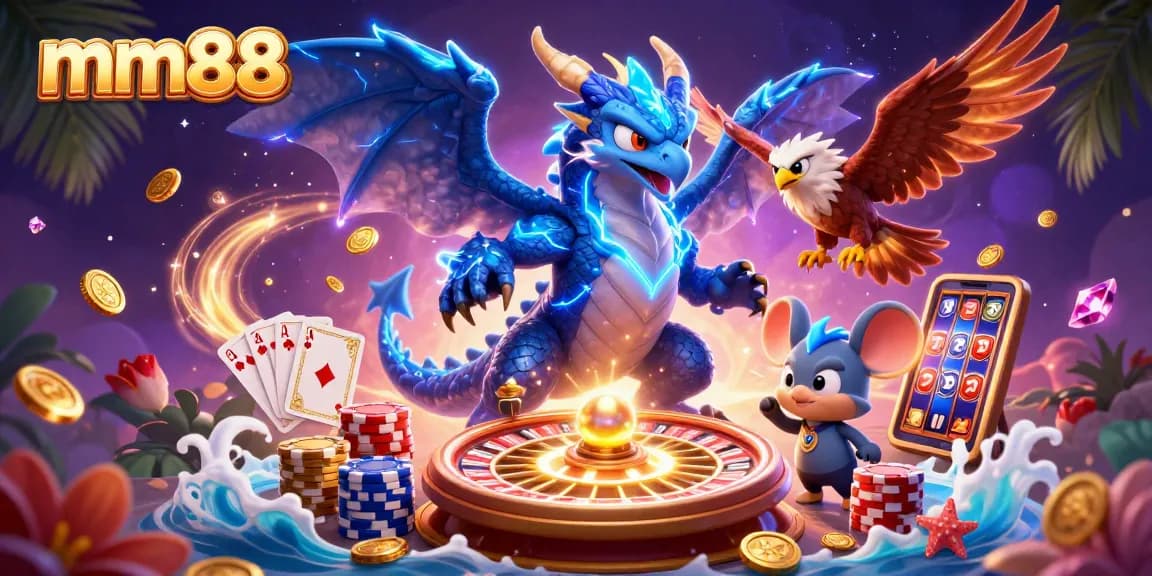 Experience thrilling gameplay with mm88's dynamic casino atmosphere and vibrant characters.