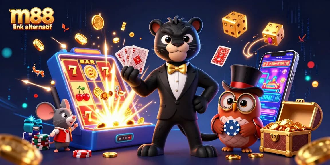 Engage in thrilling games with M88 link alternatif featuring dynamic characters and jackpot elements.