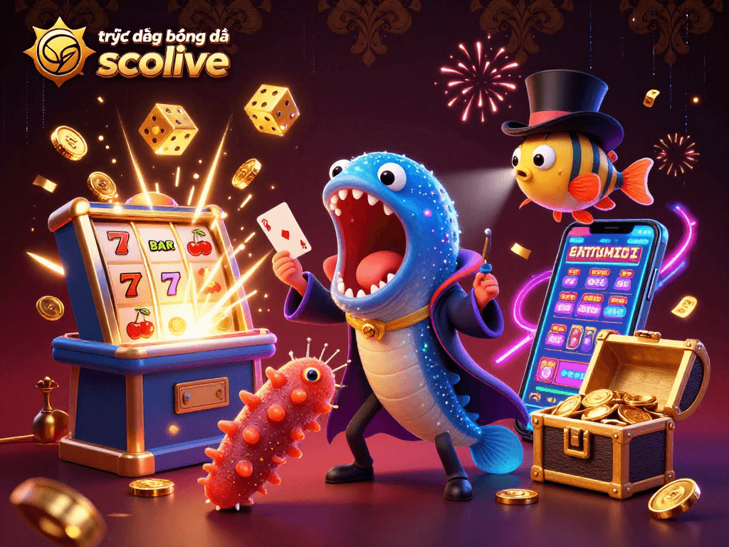 Experience thrilling trực tiếp bóng đá socolive with our vibrant 3D gaming scene featuring dynamic characters and action.