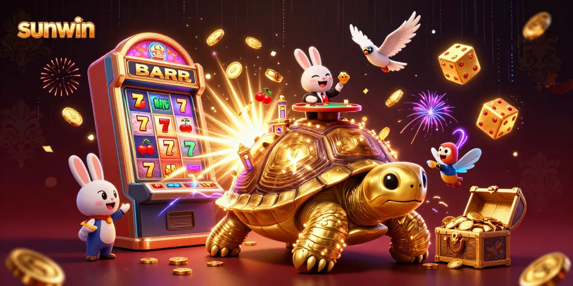 Experience winning at sunwin with an exciting 3D casino scene full of vibrant characters and golden rewards.