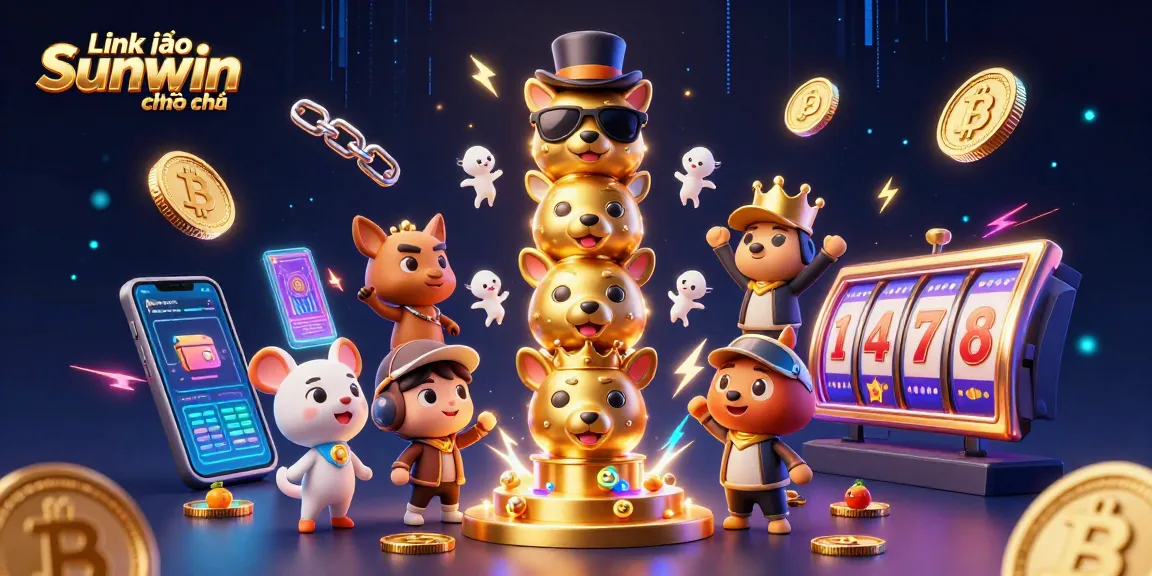 Experience thrilling gameplay with Link vào Sunwin chính thức, showcasing animated casino elements and crypto-themed graphics.