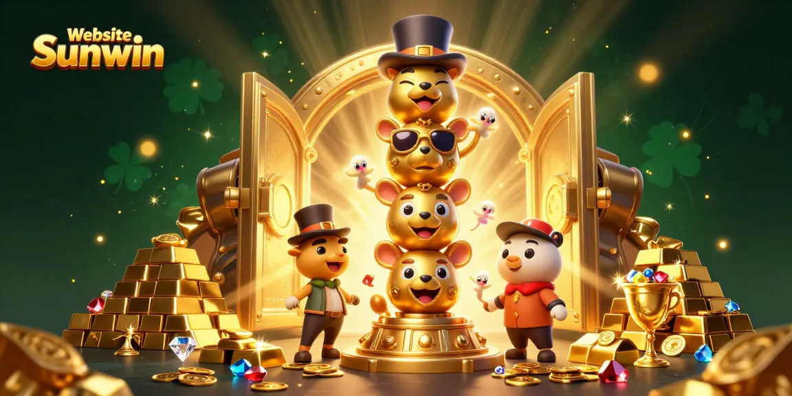Engage with the thrilling games at Website Sunwin, featuring its vibrant and enticing 3D illustration of unique casino elements.