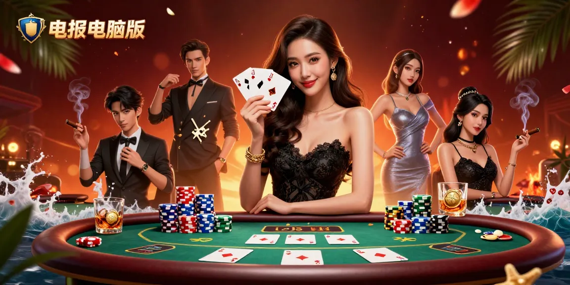 在奢华赌场环境中,体验电报电脑版与优雅角色带来的扑克刺激。