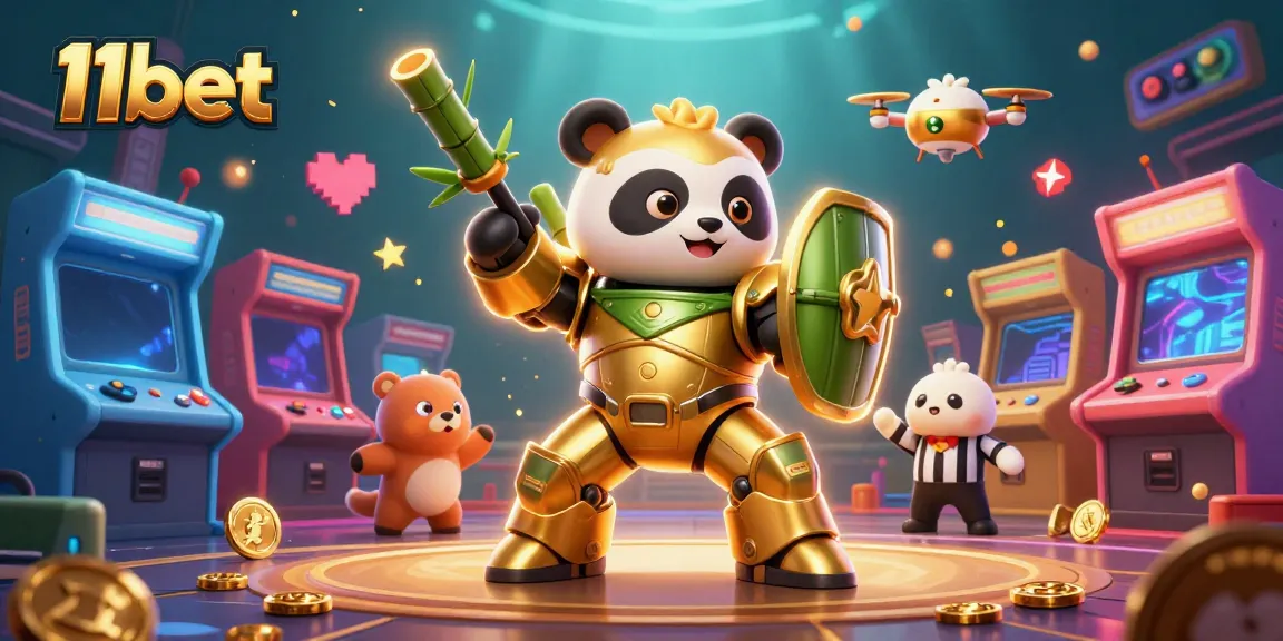 Experience thrilling gaming at 11bet with vibrant 3D casino illustration.