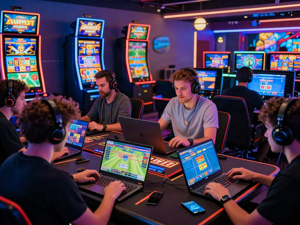 Engaging online gaming experience at https://net88.broker/ with active players enjoying casino games in a vibrant atmosphere.