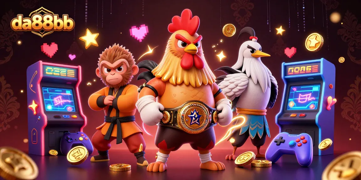 Engage with da88bb's thrilling gaming scene featuring vibrant characters and casino elements.