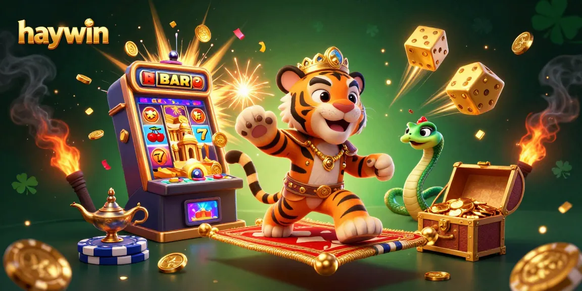 Experience excitement with haywin as the tiger sultan embarks on a casino adventure with golden treasures.