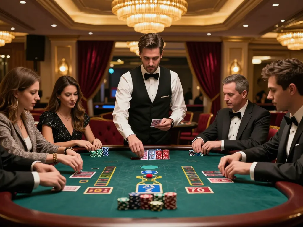 Players engaging in high-stakes blackjack at keonhacaii casino, showcasing strategic gameplay.